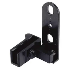 2 pivots pour porte en verre Métal noir l.36 x H.16 mm-Diall