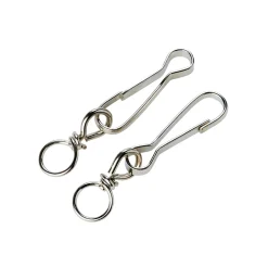 2 porte-mousquetons simple 6 cm-Diall