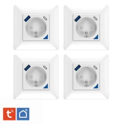 4 Prises encastrées 3000W & Ports USB-A + USB-C Wifi + Suivi de consommation^Kyf Outlet