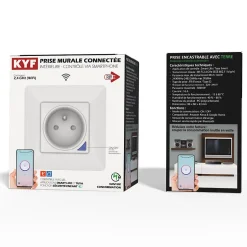 4 Prises encastrées 3000W & Ports USB-A + USB-C Wifi + Suivi de consommation^Kyf Outlet