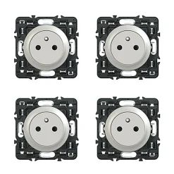 4 prises 2 pôles+terre à vis Céliane titane^Legrand Outlet