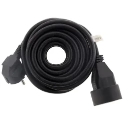 6 prolongateurs 16A 2P+T noir 10m-Zenitech Online