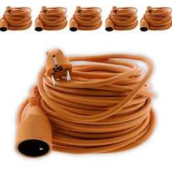 6 prolongateurs jard. 16A 25m orange^Zenitech Clearance