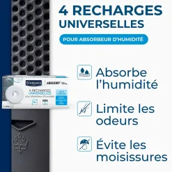 4 recharges de 500g universelles pour absorbeur d'humidité^Starwax Best