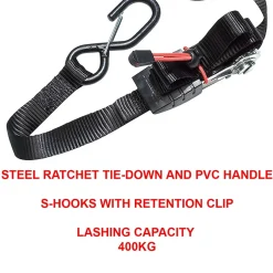 2 sangles à cliquet avec crochets S-Master Lock New