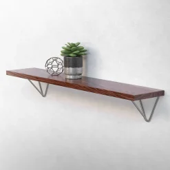 2 Support d'Etagere d'angle triangle en métal gris avec vis 160mm^Ml-Design Best