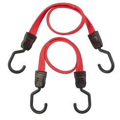 2 tendeurs plat L. 60 cm rouge et noir-Diall Hot