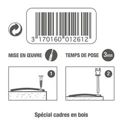 4 tournettes à visser Le crochet Français 50 mm-Le Crochet Francais Online