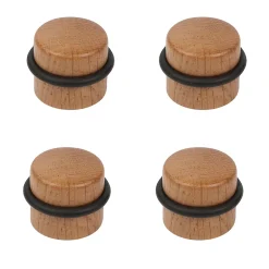 4 Un. Butée de porte adhésive en bois de chêne naturel - Diamètre 37MM^Nesu Hot