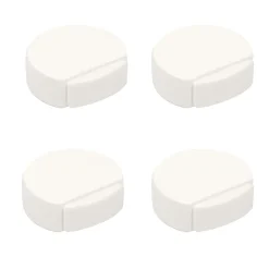 4 Un. Butée de porte adhésive en bois laqué blanc 45x42MM^Nesu Best