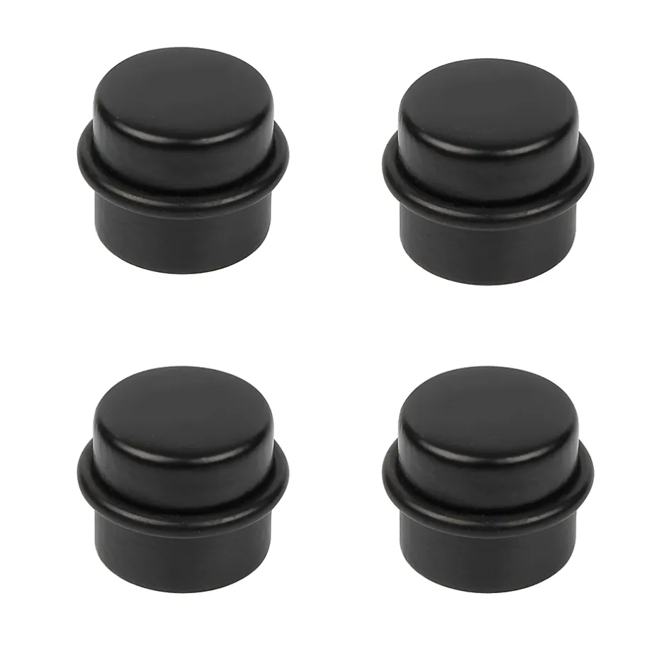 4 Un. Butée de porte adhésive en bois laqué noir - Diamètre 37MM^Nesu Clearance