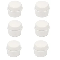 6 Un. Butée de porte adhésive en bois laqué blanc - Diamètre 37MM^Nesu Clearance