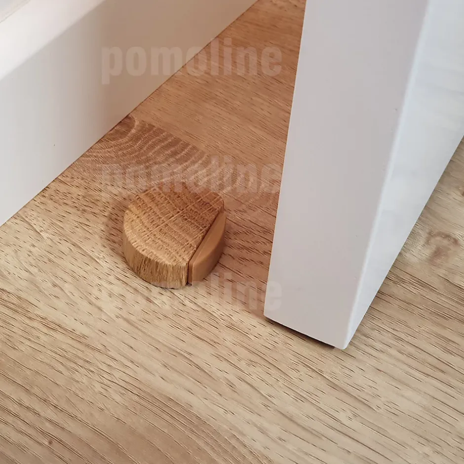 8 Un. Butée de porte adhésive en bois de chêne naturel 45x42MM-Nesu Discount