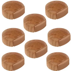 8 Un. Butée de porte adhésive en bois de chêne naturel 45x42MM-Nesu Discount