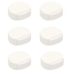 6 Un. Butée de porte adhésive en bois laqué blanc 45x42MM^Nesu Outlet