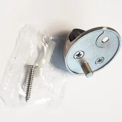 2 Un. BUTÉE DE PORTE en acier inoxydable de qualité AISI-304, fixation au sol avec vis - Diamètre 44MM-Nesu