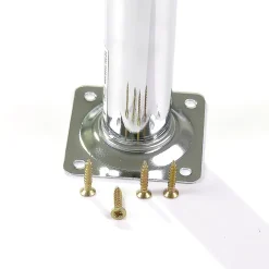 4 un. Pied de meuble rond en acier diamètre 30mm hauteur 100mm chromé avec régulateur de nivellement 15-25mm^Nesu Sale
