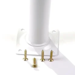 4 un. Pied de meuble rond en acier, diamètre 30 mm, hauteur 100 mm, peinture blanche avec régulateur de nivellement 15-25 mm-Nesu New