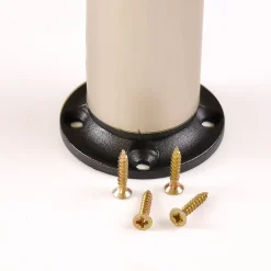 4 un. Pied rond pour meuble en aluminium diamètre 40mm hauteur 120mm inox avec régulateur de hauteur supérieur^Nesu Hot