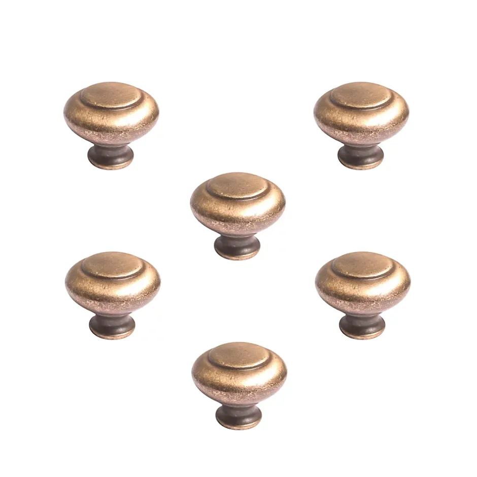 6 Un. poignées de meuble en laiton mat pour tiroir - diamètre 25MM-Nesu Outlet