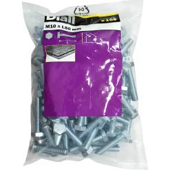 100 vis à métaux tête hexagonale zingué 10 x 50 mm-Diall