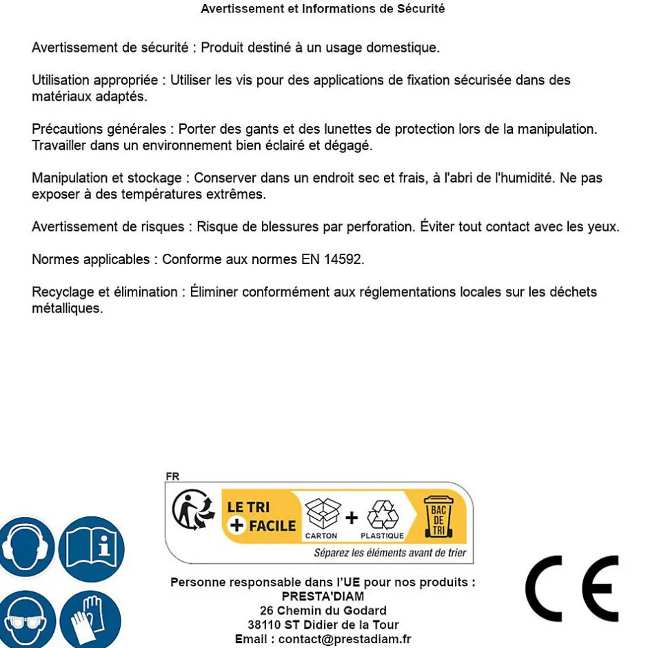 100 Vis Bois pour Penture Torx 6 x 60 mm - Zingué Bichro -^D-Work Best