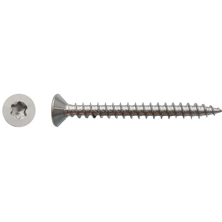 200 Vis Bois Tête Fraisée Torx T20 4.5 x 70 mm - Inox A2 -^D-Work
