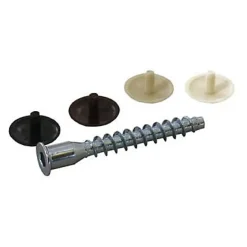 4 vis d'assemblages et caches acier zingué Ø5 x l.40mm^Diall Outlet