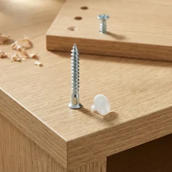 12 vis d'assemblages et caches acier zingué Ø6.3 x l.50mm-Diall Outlet