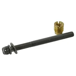 2 vis de lit et écrous acier/laiton Ø9x L.80mm^Diall Outlet