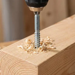 10 vis double filet bois/métal acier zingué Ø5 x L.60 mm-Diall Clearance