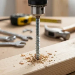 10 vis double filet bois/métal acier zingué ø4 x l.40mm^Diall Best