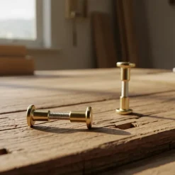 2 vis liaison laiton M6 Ø8mm x L.14mm x Ep.46/54 mm-Diall Hot