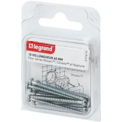 10 vis longues pour interrupteur^Legrand Hot