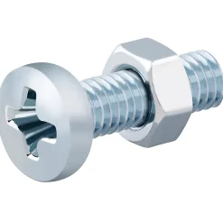 20 vis métaux acier zingué 5 x 16 mm^Diall New