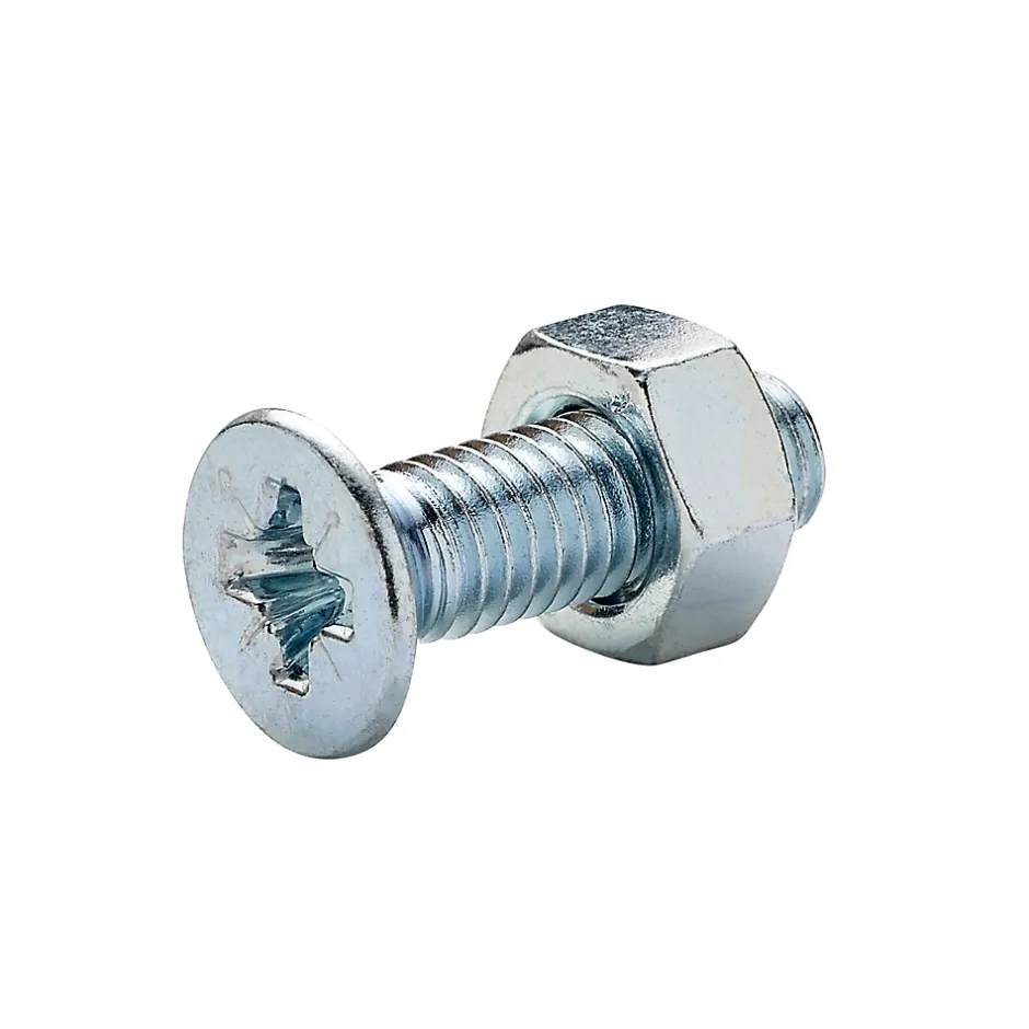 20 vis métaux tête fraisée acier zingué 6 x 20 mm-Diall New