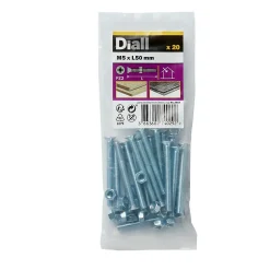 20 vis métaux tête fraisée acier zingué 5 x 50 mm-Diall Sale