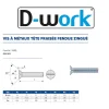 200 Vis Métaux Tête Fraisée Fendue 8 x 16 mm - DIN 963 - Zingué blanc --D-Work Online