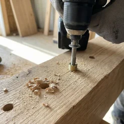 2 vis rappel acier/laiton Ø8 x L.80mm-Diall Outlet