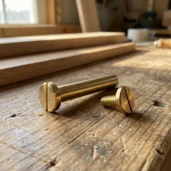 2 vis relieurs laiton M4 Ø10 x L.10 mm^Diall