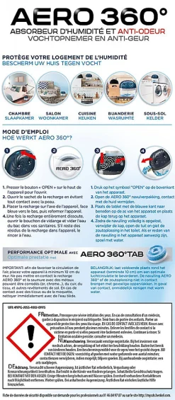 Absorbeur d'humidité AERO 360 40m²-Rubson