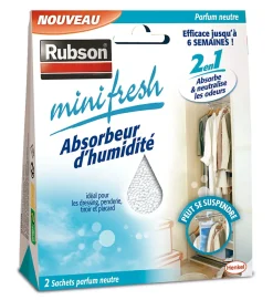 Absorbeur d'humidité Mini fresh neutre 2x50g^Rubson Hot