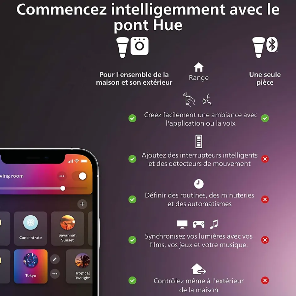 Accessoire pour maison connectée IP42 blanc^Philips Hue