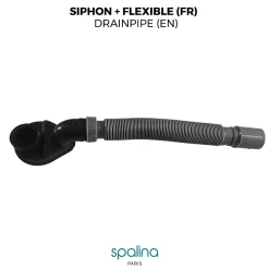 Accessoire Siphon extra plat + flexible 80x8x6cm, by-Spalina Sale