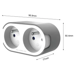 Adaptateur biplite blanche 16A-Jacobsen Hot
