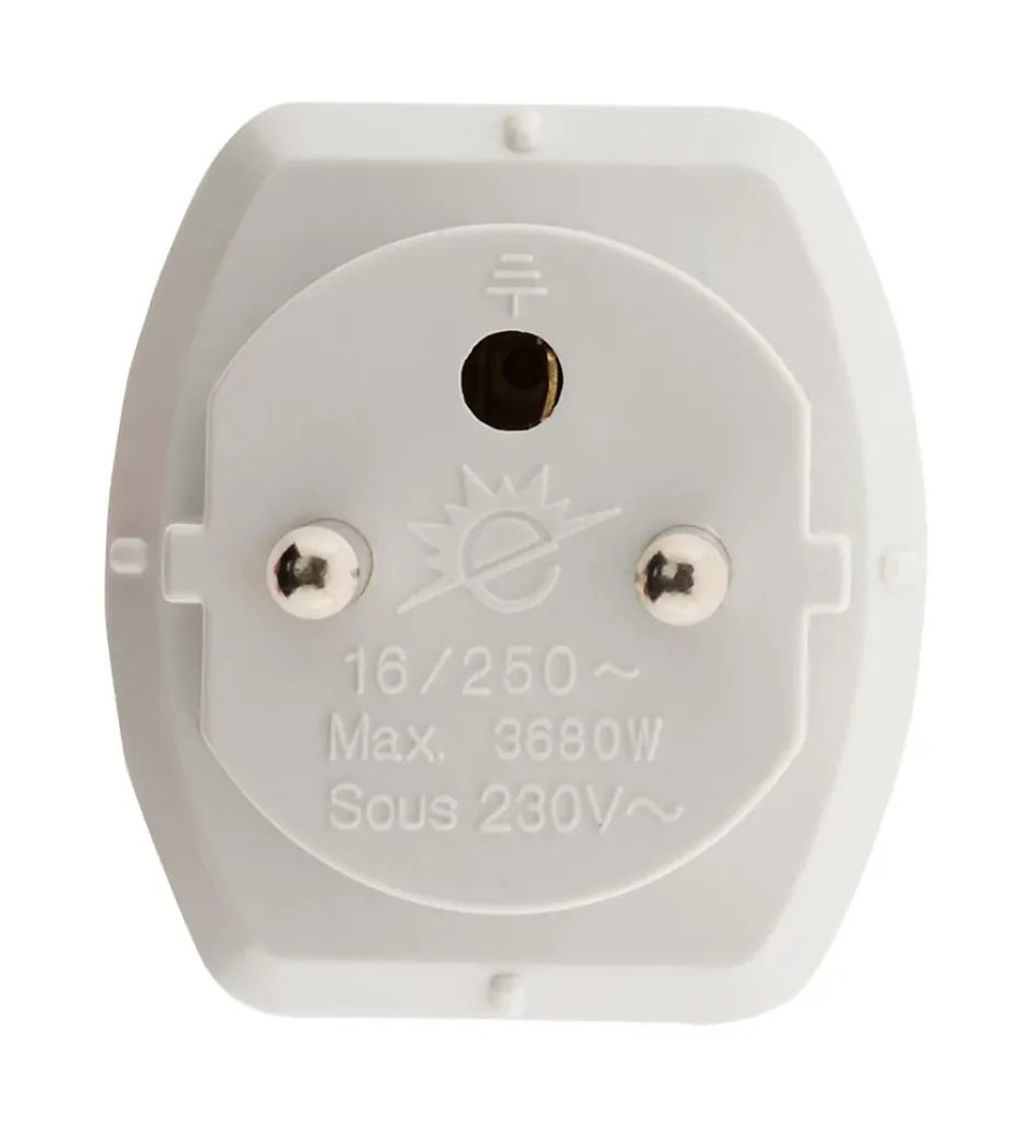 Adaptateur prise voyage Allemagne vers France - Schuko -^Zenitech Discount