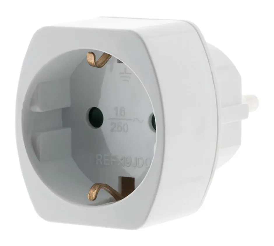 Adaptateur prise voyage Allemagne vers France - Schuko -^Zenitech Discount