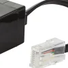 Adaptateur RJ45 (mâle) vers RJ11 (femelle) - Noir --Dio Best