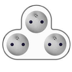 Adaptateur triplite blanche 16A-Jacobsen Clearance