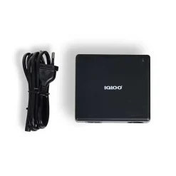 Adaptateur 230V vers 12V avec câble détachable 230V noir compact^Igloo Hot